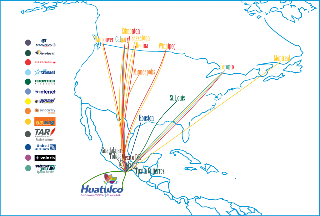 Vuelos directos Huatulco